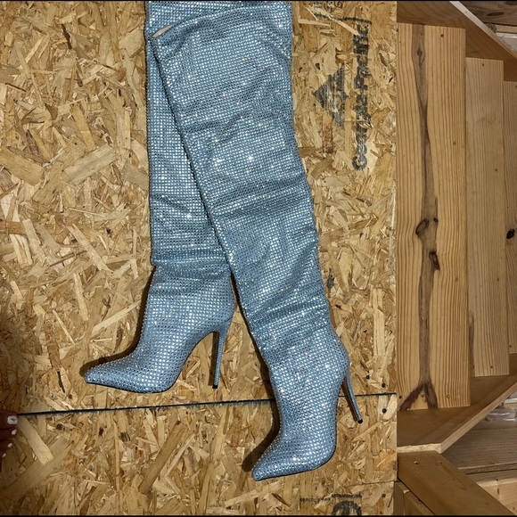 Over the knee rhinestone boots! - Picture 2 of 3